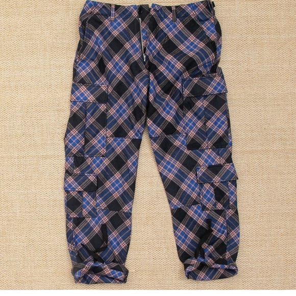 Stussy woolen check cargo pants us32 - Picture 3 of 11
